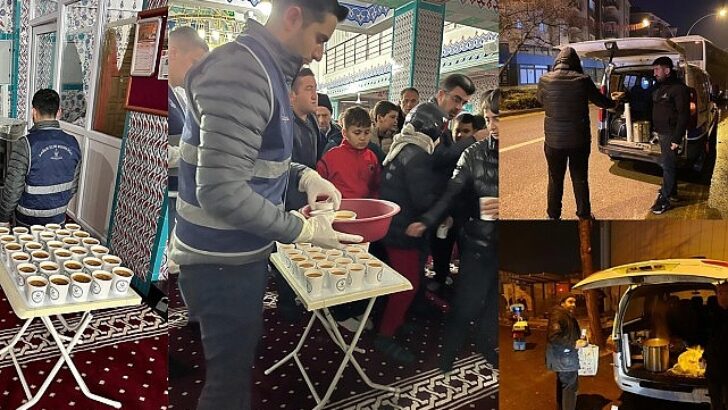 Kahramankazan Belediyesi, soğuk kış aylarında içleri ısıtmak için vatandaşlara her sabah sıcak çorba ikram ediyor.