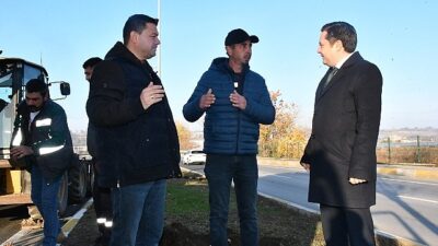 Lüleburgaz Belediyesi D-100’de peyzaj çalışmalarına başladı