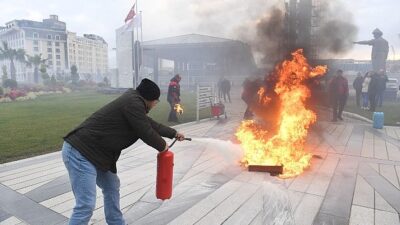 Osmangazi’de başarılı sarsıntı ve yangın tatbikatı