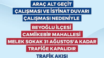 Beyoğlu’nda yol ve etraf düzenlemesi başlıyor