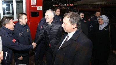İnegöl Protokolünden Yılbaşı Gecesi Vazife Yapanlara Ziyaret