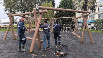 Kocaeli Büyükşehir’den oyun kümelerine periyodik bakım