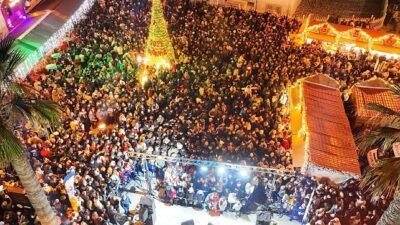 Mudanya yeni yıla binlerce kişi ile girdi