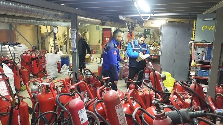 Zabıtadan yangın tüpü fiyatlarına sıkı kontrol