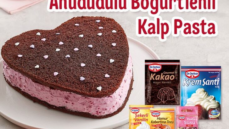 Ahududulu Böğürtlenli Kalp Pasta