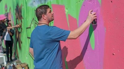 Buca’da grafiti sanatkarlarından görsel şölen
