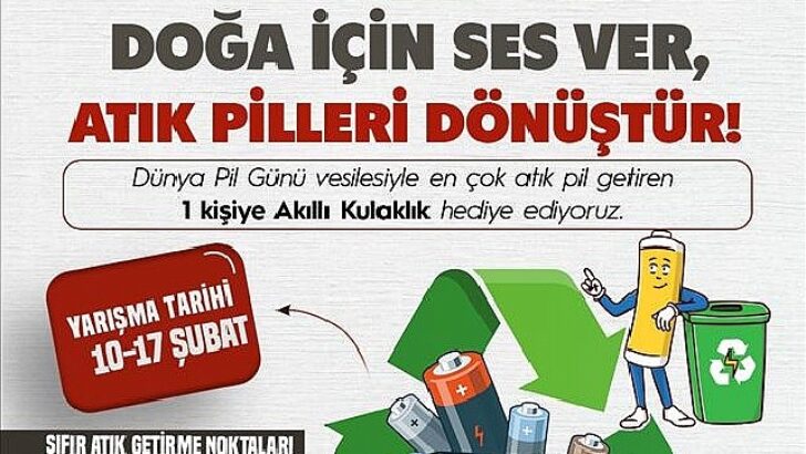 İnegöl Belediyesi’nden Ödüllü Atık Pil Toplama Kampanyası