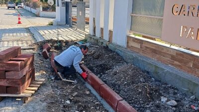 Kemer’de yol ve kaldırım çalışmaları