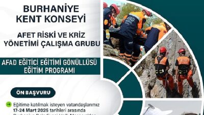 Burhaniye Kent Kurulu’ndan AFAD Eğitici Eğitimi Gönüllüsü Programı