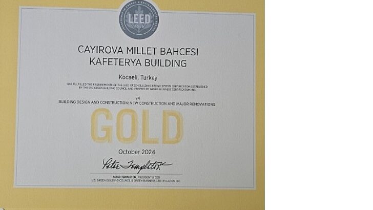 Büyükşehir, LEED Gold Sertifikasına layık görüldü