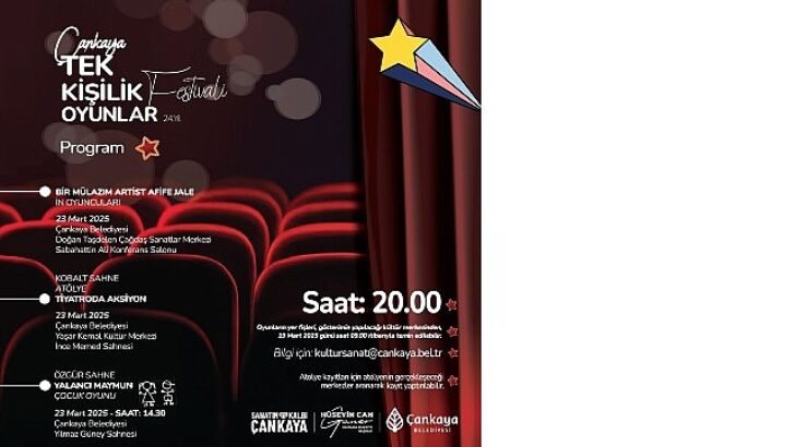 Çankaya tek kişilik oyunlar şenliği başlıyor