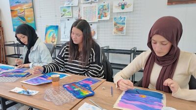 Dünya Ressamlar Günü’nde yeteneklerini keşfettiler