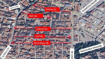 İnegöl’de 2 Mahallede 5 Sokakta Tek Taraf Uygulaması Başladı
