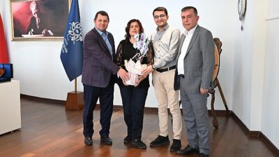 Lider çerçioğlu’na köşk tariş zeytinyağı kooperatifi ve gökkiriş mahalle muhtarı’ndan ziyaret
