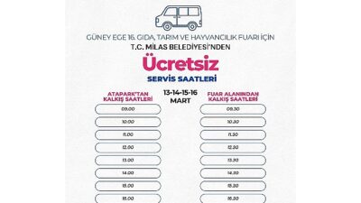 Milas Belediyesi ziyaretçileri fuar alanına ücretsiz ulaştıracak