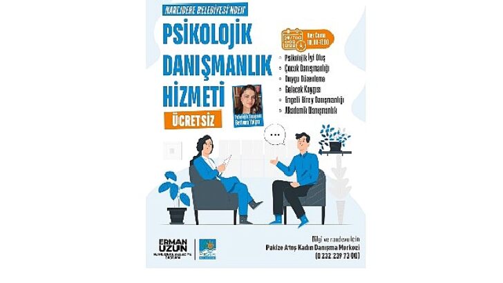 Narlıdere belediyesi’nden, fiyatsız ruhsal danışmanlık hizmeti
