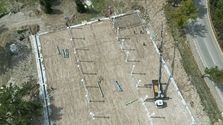 Tekirova pazar yerinin inşası süratle devam ediyor