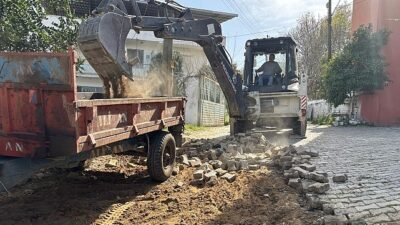 Bozdoğan’da Kilitli Parke Taş Döşeme Çalışmaları Sürat Kesmeden Devam Ediyor