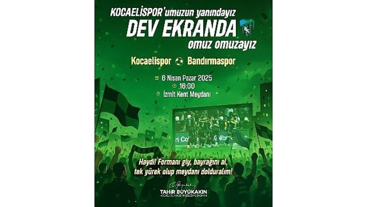 Büyükşehir, Bandırma maçını dev ekrana taşıyor