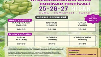 İZDENİZ’den Urla Enginar Şenliği’ne özel sefer