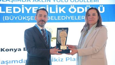 Konya Büyükşehir’in “Ulaşımda Dijital İkiz Platformu”na Belediyecilik Ödülü