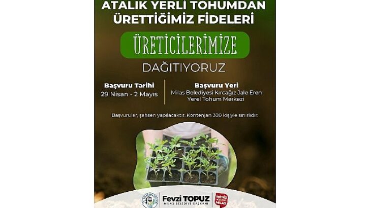 Milas Belediyesi Ata Tohumlarını Yaşatmak Amacıyla Sebze Fidesi Dağıtımı Gerçekleştirecek