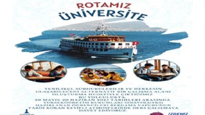 Bergama Vapuru rotasını gençler için çevirdi