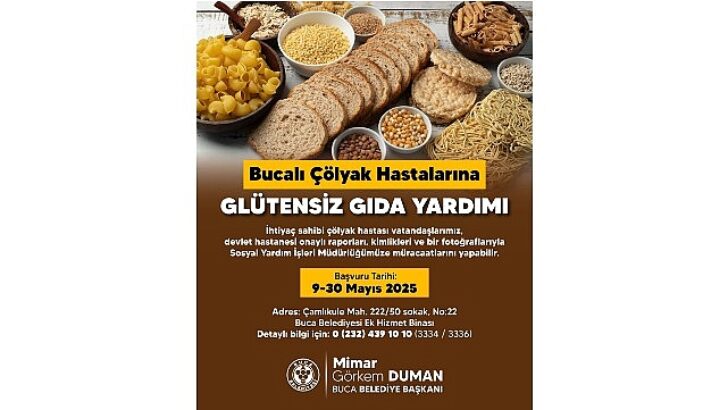Buca Belediyesi’nden çölyak hastalarına glütensiz besin yardımı