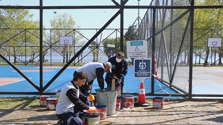 Büyükşehir, basketbol alanlarını yeniliyor