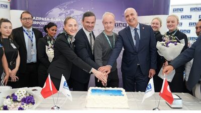 Gazipaşa-Alanya Havalimanı, Copenhagen Air Taxi’nin birinci uçuşunu karşıladı