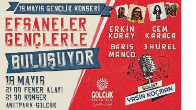 Gölcük’te 19 Mayıs Coşkusu Gençlik Konseri ile Katlanacak