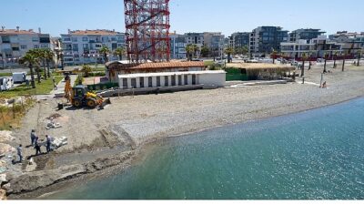 Güzelbahçe’de tekneler için çekek yeri yapıldı