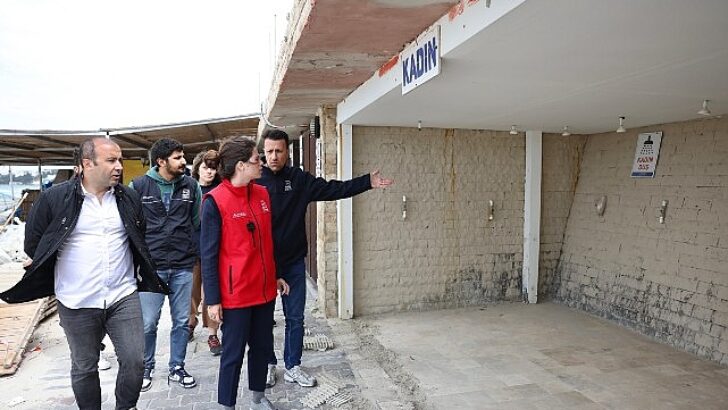 Ilıca Plajı’nda yaz hazırlıkları sürüyor