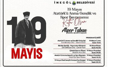 İnegöl Belediyesi’nden 19 Mayıs Programlarına Davet