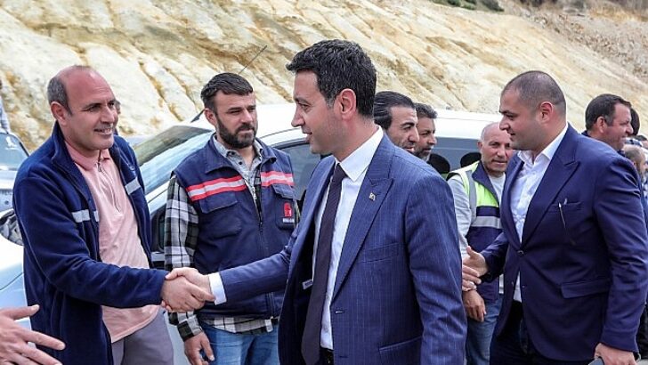 Lider Önal, şantiyede emekçilerle buluştu