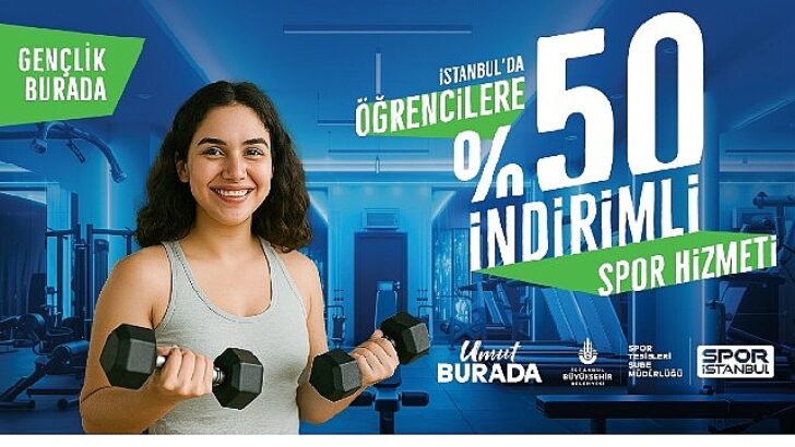 Öğrencilere Yüzde 50 Spor İndirimi
