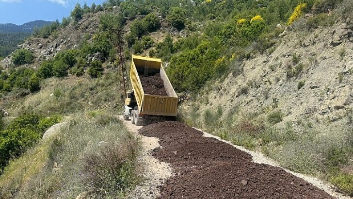 Yayla Kuzdere’de yol bakım çalışmaları