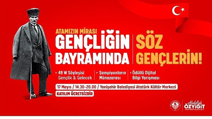 Yenişehir Belediyesi 19 Mayıs’ı gençlerin fikirleriyle kutlayacak