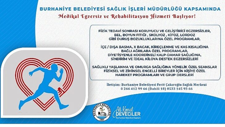 Burhaniye Belediyesi Sıhhat İşleri Müdürlüğü’nden Medikal Antrenman ve Rehabilitasyon Hizmeti