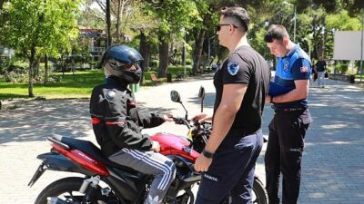 Burhaniye Belediyesi Zabıta Trafik Takımlarından sıkı kontrol