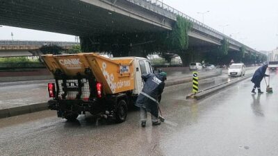 Canik’te Sağanak Yağışa Karşı Aktif Çaba
