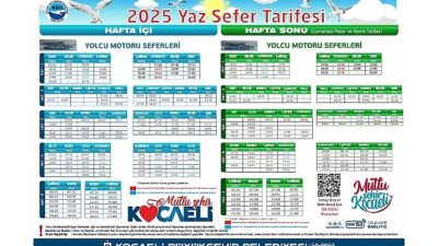 Deniz ulaşımında 110 seferle yaz tarifesi başlıyor