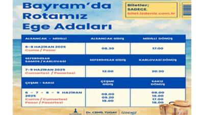 İZDENİZ’in yaz seferleri Kurban Bayramı’nın ikinci günü başlıyor