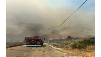 Karaburun’da yangın alarmı