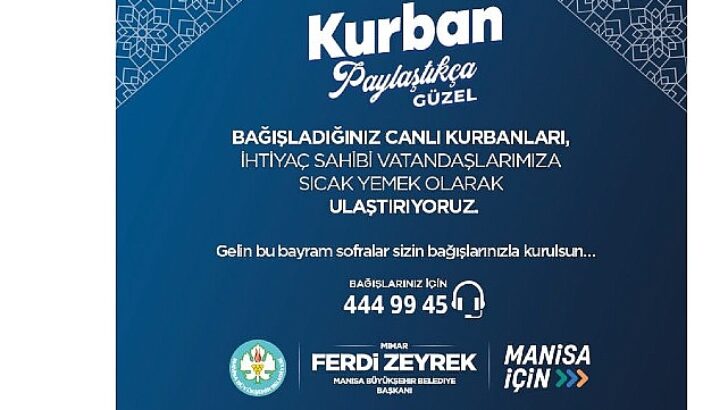 Kurban bağışları Büyükşehir ile ihtiyaç sahiplerine ulaşacak 