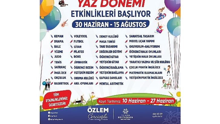 Lider Çerçioğlu ile Aydınlı Çocuklar Yaz Tatilinde Eğlenirken Öğrenecek