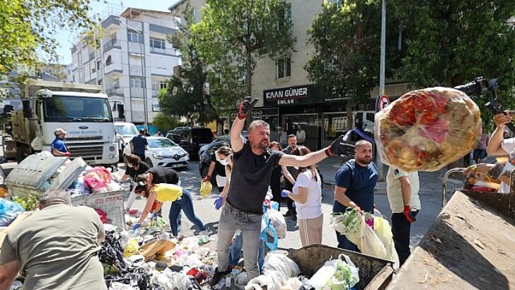 Lider Görkem Duman vatandaşlarla çöp topladı