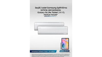 Samsung Split Klimalarda Galaxy S6 Tablet ikram fırsatı!