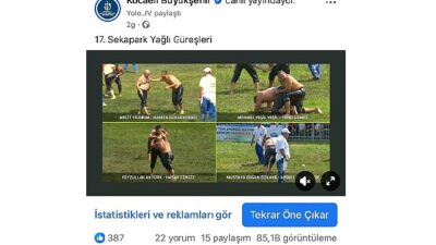Sekapark Yağlı Güreşleri dijitalde milyonlara ulaştı
