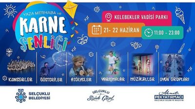 Selçuklu Belediyesi’nden Çocuklara Özel Karne Şenliği